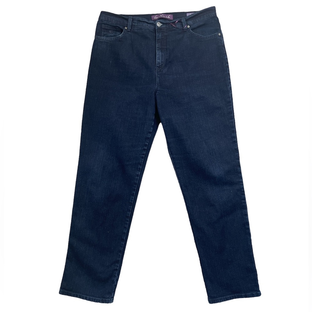 Gloria Vanderbilt Amanda Jeans Womens Size 16 Stretch Dark Wash Straight Leg